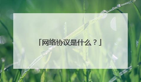 网络协议是什么?