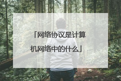 网络协议是计算机网络中的什么