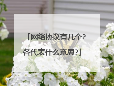 网络协议有几个?各代表什么意思?