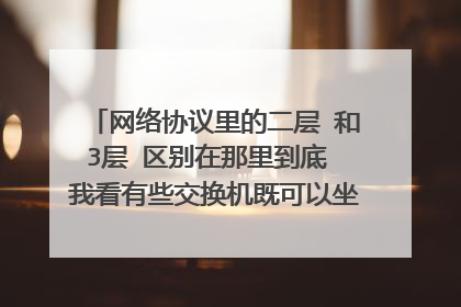 网络协议里的二层 和3层 区别在那里到底 我看有些交换机既可以坐2层也可以作3层