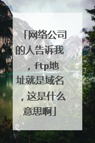 网络公司的人告诉我，ftp地址就是域名，这是什么意思啊