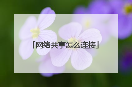 网络共享怎么连接
