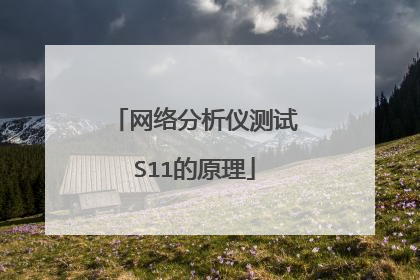 网络分析仪测试S11的原理