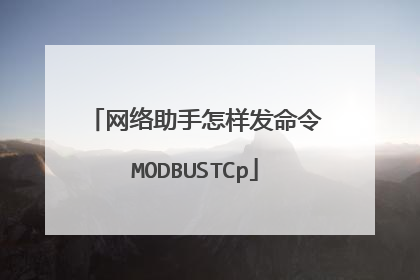 网络助手怎样发命令MODBUSTCp