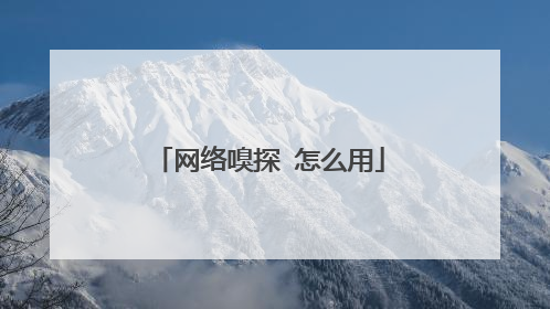 网络嗅探 怎么用