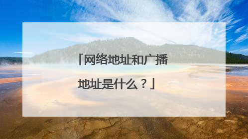 网络地址和广播地址是什么？