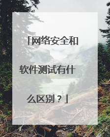 网络安全和软件测试有什么区别？