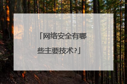 网络安全有哪些主要技术?
