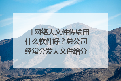 网络大文件传输用什么软件好？总公司经常分发大文件给分公司，求推荐？