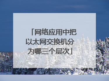 网络应用中把以太网交换机分为哪三个层次