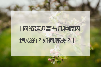 网络延迟高有几种原因造成的？如何解决？