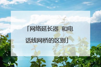 网络延长器 和电话线网桥的区别