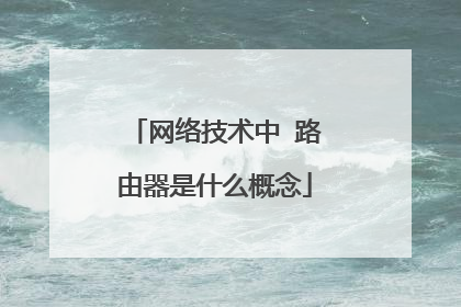 网络技术中 路由器是什么概念