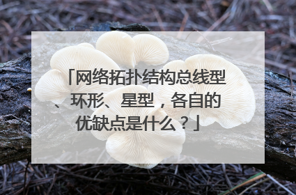 网络拓扑结构总线型、环形、星型,各自的优缺点是什么?