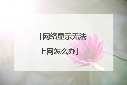 网络显示无法上网怎么办