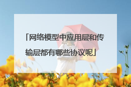 网络模型中应用层和传输层都有哪些协议呢