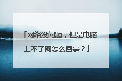 网络没问题，但是电脑上不了网怎么回事？