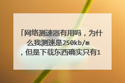 网络测速器有用吗，为什么我测速是250kb/m，但是下载东西确实只有10-30kb/m
