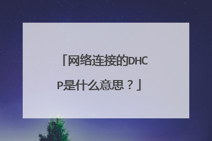 网络连接的DHCP是什么意思?