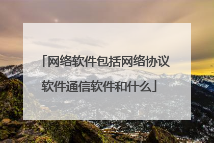 网络软件包括网络协议软件通信软件和什么
