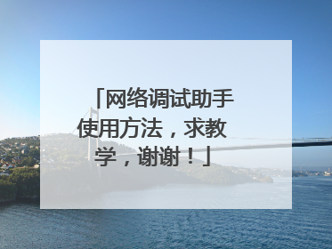 网络调试助手使用方法，求教学，谢谢！