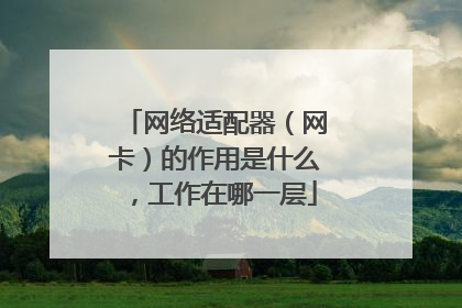 网络适配器（网卡）的作用是什么，工作在哪一层