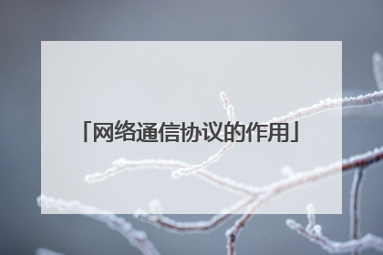 网络通信协议的作用