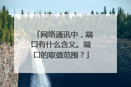 网络通讯中，端口有什么含义。端口的取值范围？
