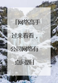 网络高手过来看看,公司网络有点问题