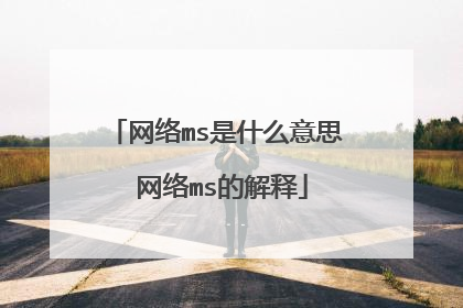 网络ms是什么意思 网络ms的解释