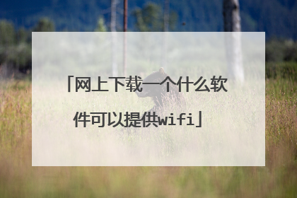 网上下载一个什么软件可以提供wifi