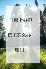 网上办电信卡怎么办理?