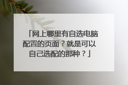网上哪里有自选电脑配置的页面?就是可以自己选配的那种?