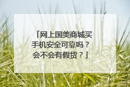 网上国美商城买手机安全可靠吗?会不会有假货?