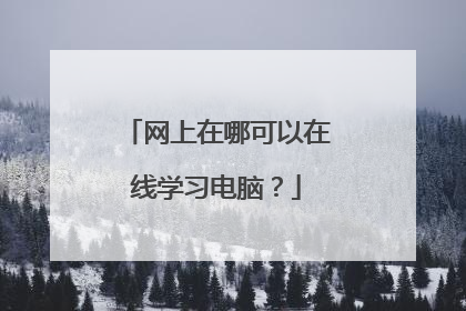 网上在哪可以在线学习电脑？