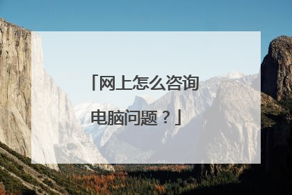 网上怎么咨询电脑问题?