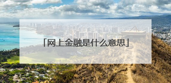 网上金融是什么意思