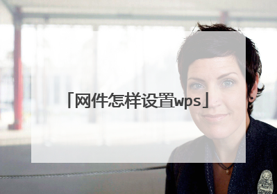 网件怎样设置wps