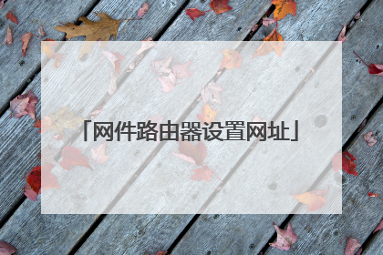 网件路由器设置网址
