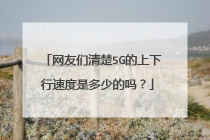 网友们清楚5G的上下行速度是多少的吗?