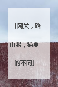 网关，路由器，猫盒的不同