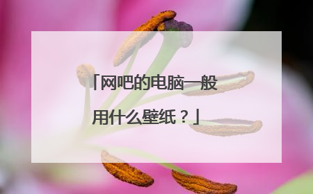 网吧的电脑一般用什么壁纸？