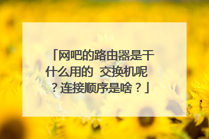 网吧的路由器是干什么用的 交换机呢?连接顺序是啥?