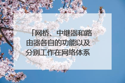 网桥、中继器和路由器各自的功能以及分别工作在网络体系结构的哪一层。