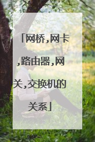 网桥,网卡,路由器,网关,交换机的关系