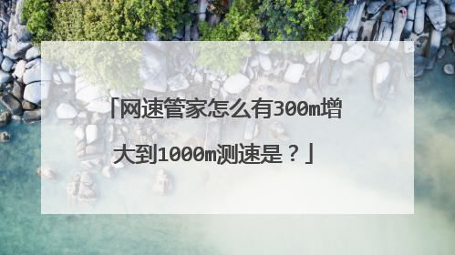 网速管家怎么有300m增大到1000m测速是？