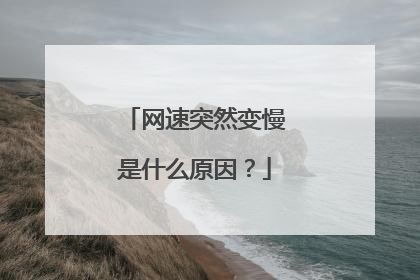 网速突然变慢是什么原因?