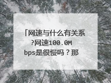 网速与什么有关系?网速100.0Mbps是很慢吗?那多少才算快啊?