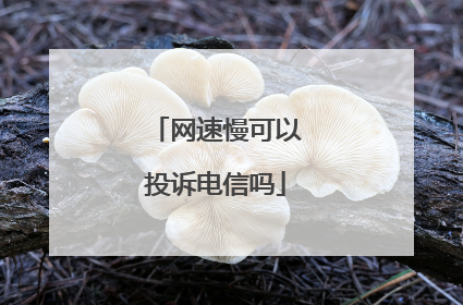 网速慢可以投诉电信吗