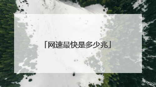 网速最快是多少兆